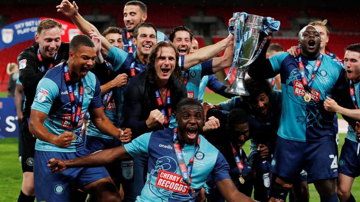 Wycombe Wanderers celebrate Championship promotion