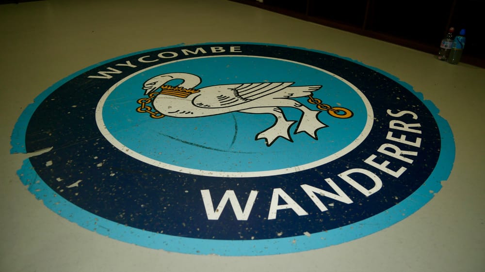 Wycombe Wanderers badge on floor
