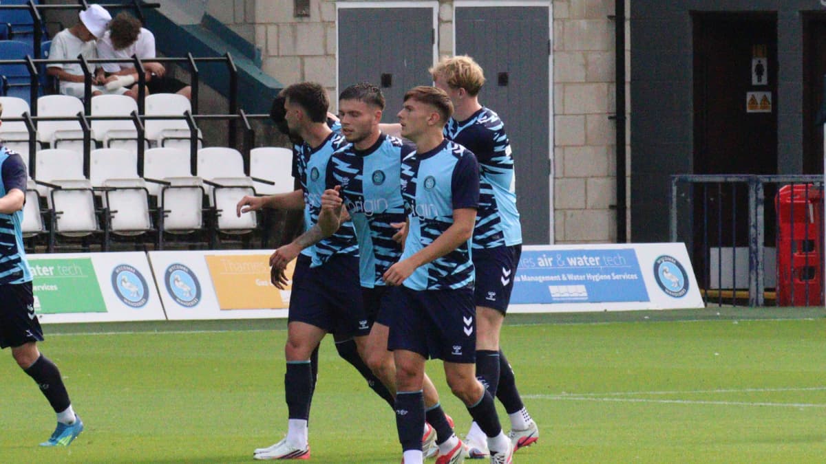 Wycombe celebrate goal